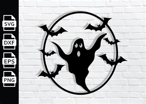 Halloween Ghost Wall Art, Laser Cut File Graphic by MetalWallArt ...