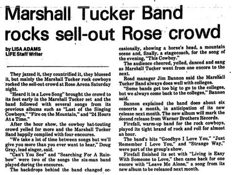 The Marshall Tucker Band | The Concert Database