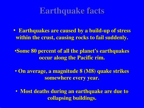 PPT - Earthquake facts PowerPoint Presentation, free download - ID:3433117