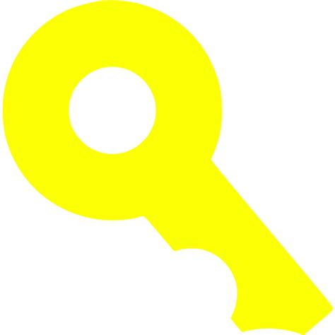 Yellow key 4 icon - Free yellow key icons