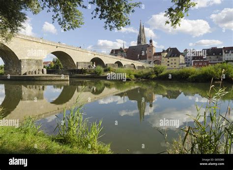 Stone Bridge in Regensburg Stock Photo - Alamy