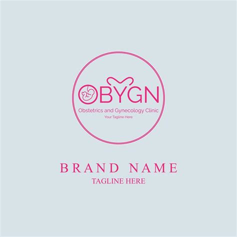 OBGYN obstetrics and gynecology clinic logo template design for brand or company and other ...