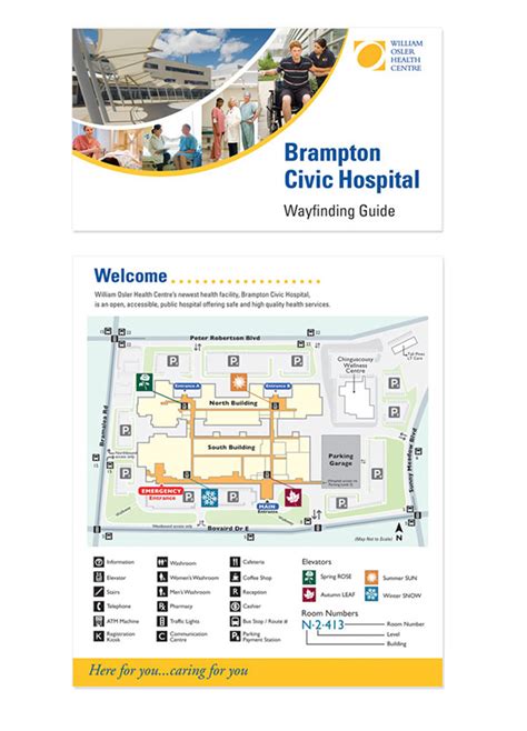 Brampton Civic Hospital Wayfinding Guide on Behance