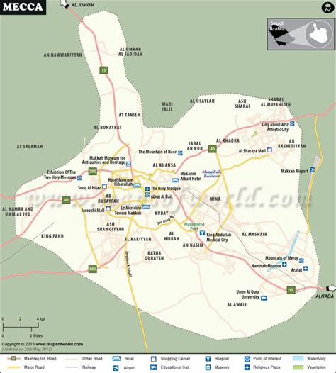 Makkah Map, Macca Map | Mecca map, Map, Makkah