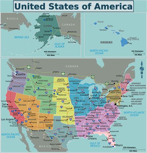 Large regions map of the USA | USA | Maps of the USA | Maps collection of the United States of ...