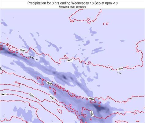 Cook Islands Precipitation for 3 hrs ending Friday 13 Aug at 2am CKT