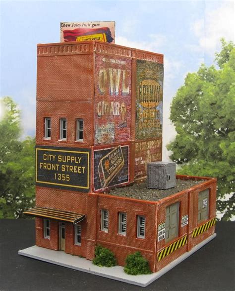 Downtown Building Miniature N scale for Model Trains | N scale buildings, Model trains, Scale ...