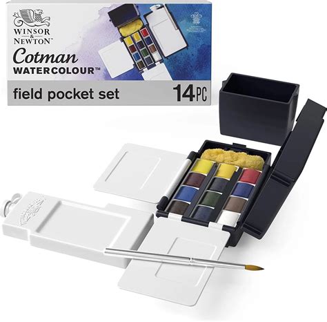 علبة ألوان مائية للسفر - Winsor and newton field set watercolor - متجر ...