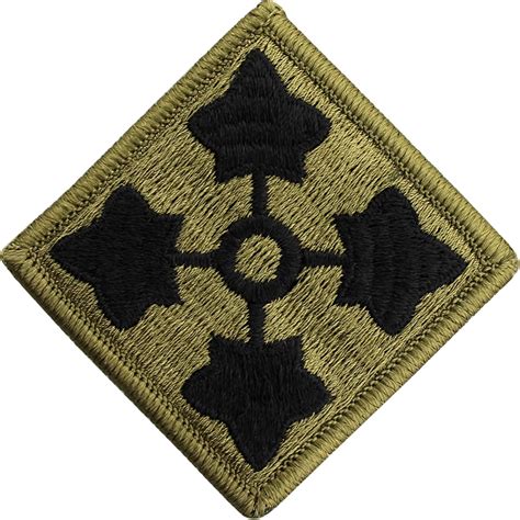 Army Patch Fourth Infantry Division Subdued Hook And Loop (ocp) | Ocp ...