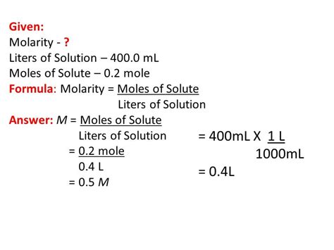 Molarity and Molality Calculations - Examples - PharmD Info