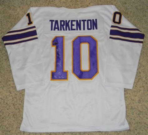 Fran Tarkenton Autographed Jersey - #10 White Throwback