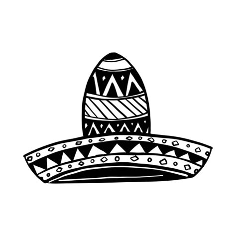 Sombrero Illustration Silhouette PNG & SVG Design For T-Shirts