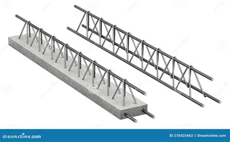 Reinforced Concrete Lattice Girder Stock Illustration - Illustration of hollow, clay: 270425463