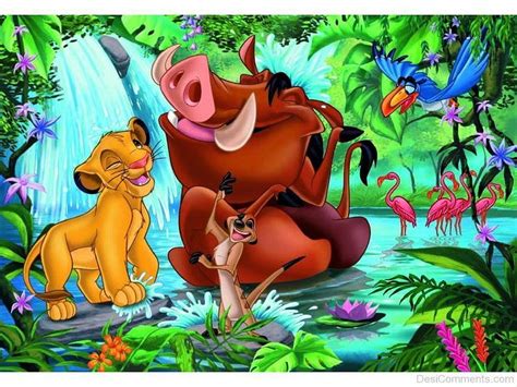 Simba, Timon und Pumbaa spielen im Wasser HD-Hintergrundbild | Pxfuel