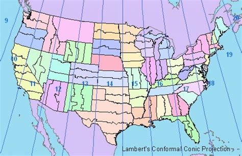 State Plane Coordinate System Map - Printable Map