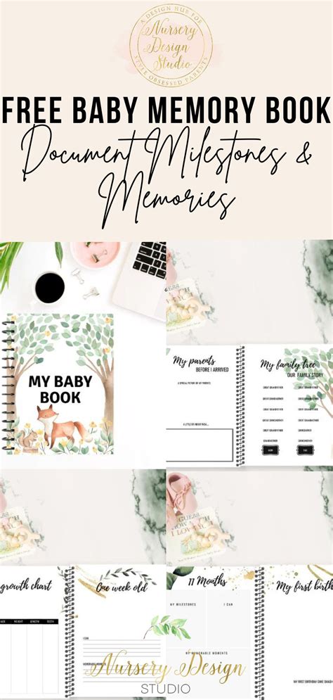 FREE BABY MEMORY BOOK TO RECORD FIRST YEAR MILESTONES PRINTABLE PDF ...