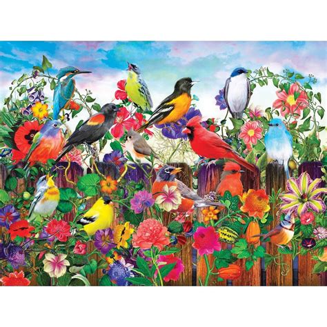 Birds and Blooms Premium 550 Piece Puzzle | RetroFestive.ca