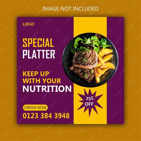 Premium PSD | Free psd food platter banner design