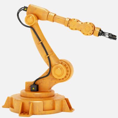 Industrial Robotic Arm - 3D Model by firekash