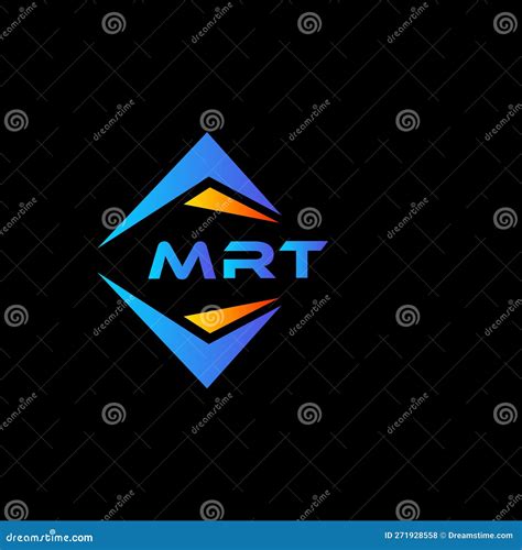 MRT Abstract Technology Logo Design on Black Background. MRT Creative ...