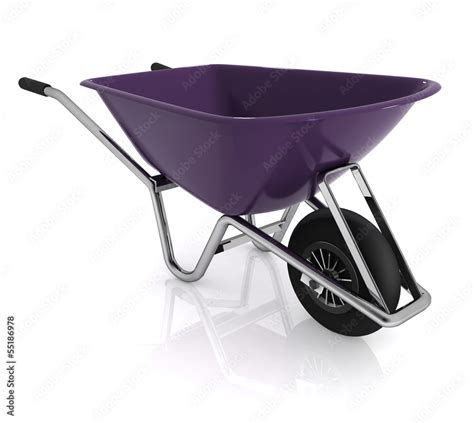 Garden wheelbarrow isolated on white Stock Illustration | Adobe Stock