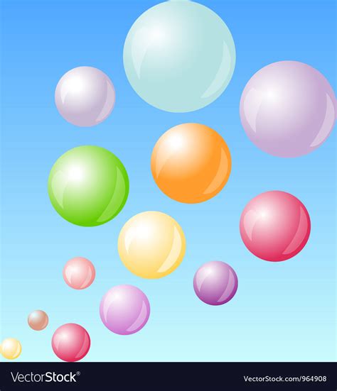 Color bubbles in the sky Royalty Free Vector Image