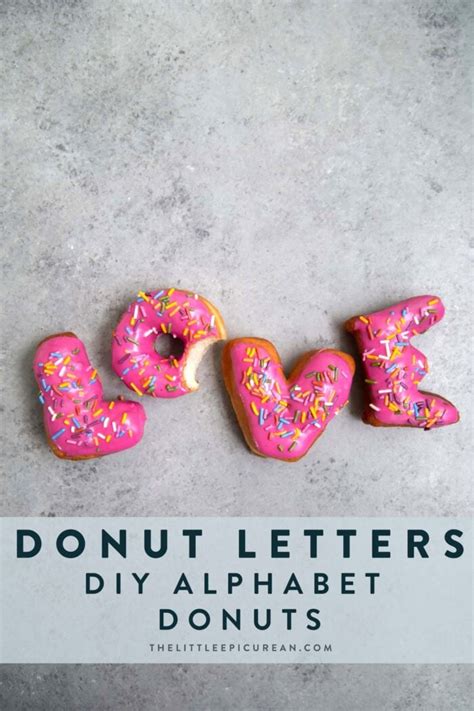 Glazed Letter Donuts with Sprinkles - The Little Epicurean