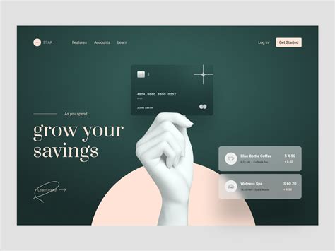 Main concept for selling the Debit Card by Liza Key on Dribbble