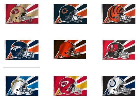 NFL 3'x5' Team Flag 1 Sided All Pro Logo Image Select Team From Drop ...