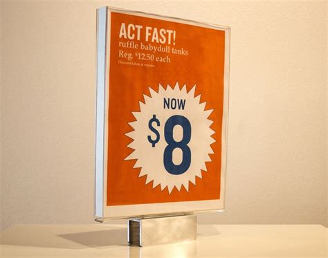 Custom retail price sign fabricated from acrylic. Produced by Graphic Trends www.graphictrends.net