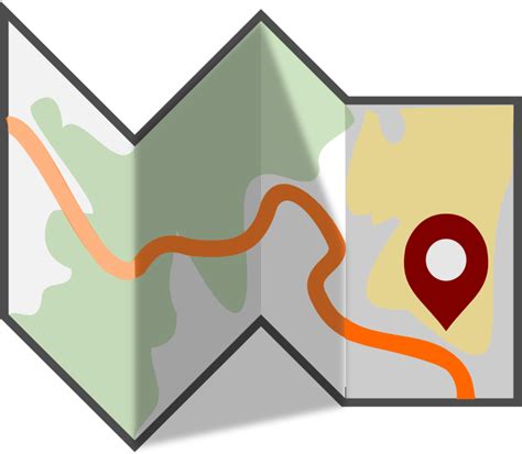 Clipart - folded map