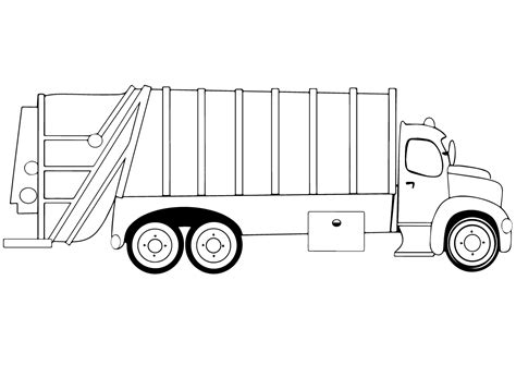 Garbage Truck Coloring Pages - Worksheet School | Truck coloring pages, Garbage truck, Cars ...