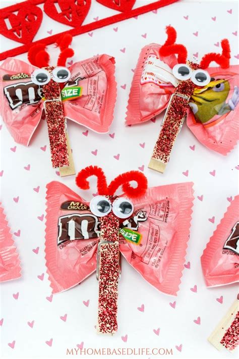 Valentine Candy Love Bugs Craft - Butterfly Treats | My Home Based Life