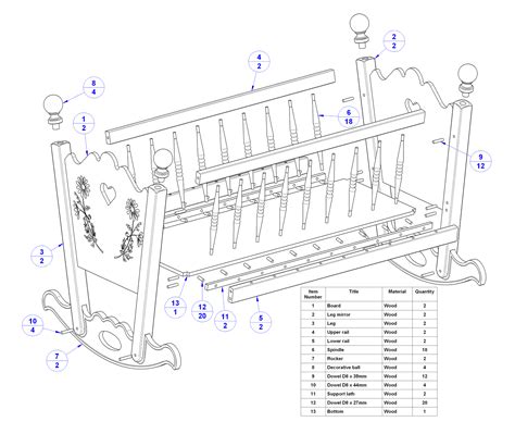 Rocking baby cradle plan