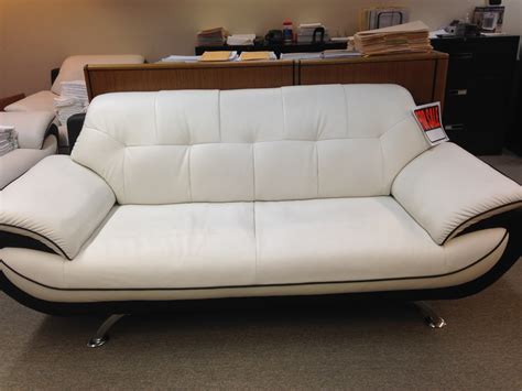 White Leather Couch and Chaise Lounge - New Southern Loans