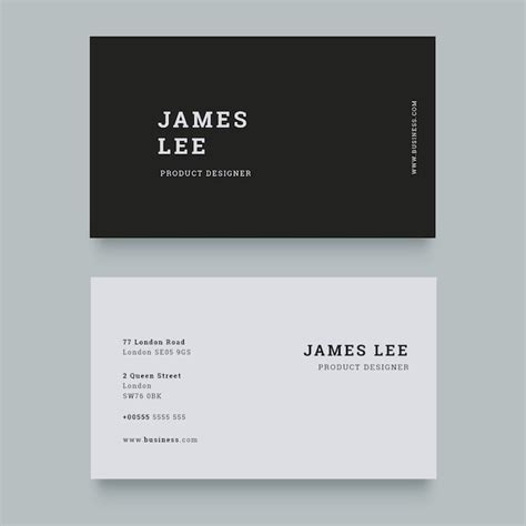 Free Vector | Flat minimal horizontal double-sided business card template