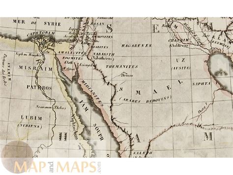 Ancient Israel, Canaan, Geography of Hebreux, Malte-Brun 1812