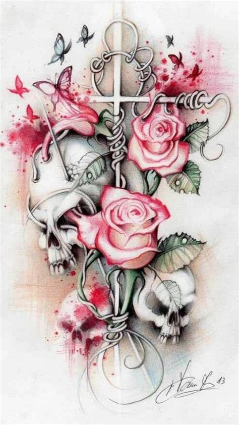 Skull roses, roses, skull, HD phone wallpaper | Peakpx