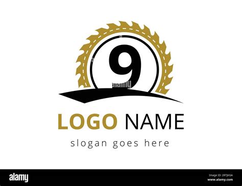Letter 9 Carpenter Logo Design Vector Template. woodworking logo design ...
