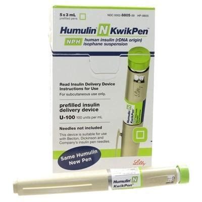 Humulin N KwikPen | U-100 Insulin5 x 3ml Prefilled Pens – Ample Medical