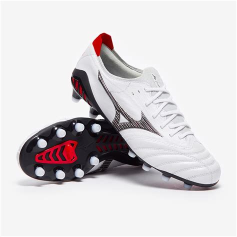 Mizuno Morelia Neo 3 Beta Made In Japan FG - White/Black/Chinese Red - Firm Ground - Mens Soccer ...