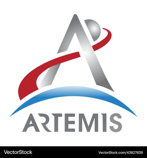 Artemis logo design on a white background Vector Image