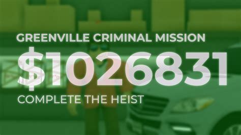 Greenville Criminal Missions (New Interactive Criminal Job) | Greenville Roblox Concept - YouTube