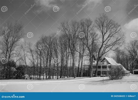 A Typical Canadian house stock photo. Image of landscape - 242558422