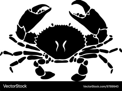 Black crab Royalty Free Vector Image - VectorStock