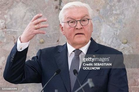 German President Frank-Walter Steinmeier gives a speech during a... News Photo - Getty Images