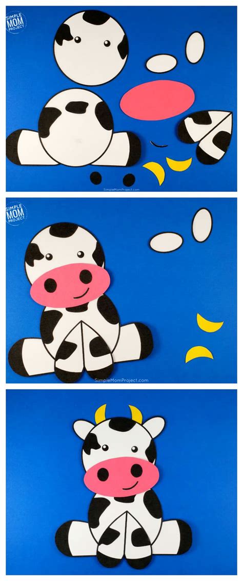 Cute and Fun Farm Craft Cow Art Project | Cow craft, Animal crafts for kids, Farm animal crafts