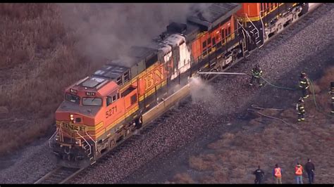 BNSF train fire emits smoke plume in Commerce City | 9news.com