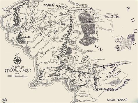 Lord of the Rings Maps | Middle earth map, Middle earth, Tolkien map