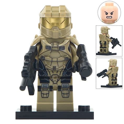 Minifigure Green Halo Warrior Compatible Lego Building Blocks Toys